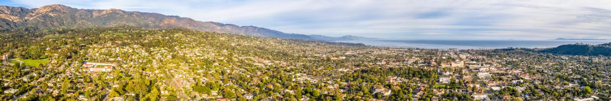 aerial view of Burbank, Glendale, Pasadena